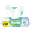 Outlet Pampers Harmonie Aqua Billendoekjes 0% Plastic 3x48 Stuks