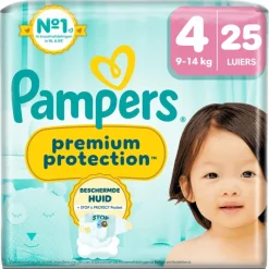 Online Pampers Premium Protection Luiers Maat 4 9-14 KG 25 Stuks
