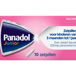 Outlet Panadol Junior Zetpillen 125 mg Paracetemol voor Kinderen van 3 maanden tot 1 jaar