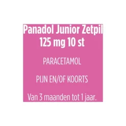 Outlet Panadol Junior Zetpillen 125 mg Paracetemol voor Kinderen van 3 maanden tot 1 jaar