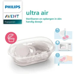 Outlet Philips Avent Fopspeen Ultra Air Day 0-6M Double Pack, mixed - SCF087/05