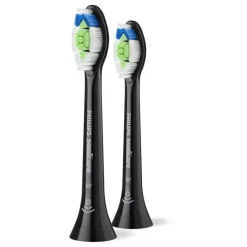 Online Philips Sonicare Optimal White Opzetborstel Zwart 2 pack - HX6062/88