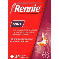 Best Rennie Anijs Kauwtabletten Bij Brandend Maagzuur 24 stuks