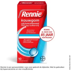 Clearance Rennie Kauwgom Suikervrij 10 stuks