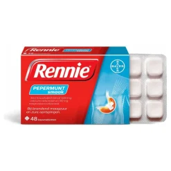 Sale Rennie Pepermunt Kauwtabletten Bij Brandend Maagzuur 48 stuks