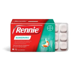 Outlet Rennie Suikervrij Kauwtabletten Bij Brandend Maagzuur 72 Stuks
