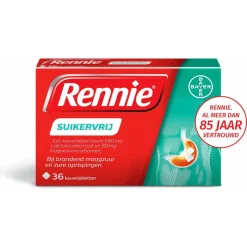 Sale Rennie Suikervrij Kauwtabletten Bij Brandend Maagzuur 36 Stuks