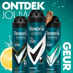 Discount Rexona Men Advanced Protection Invisible B&W Deodorant Spray 150 ML
