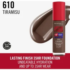 Hot Rimmel London Rimmel Lasting Finish 35Hr Foundation 610 Tiramisu