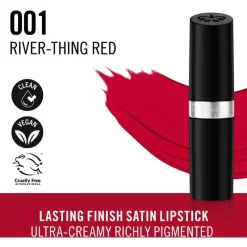 Rimmel London Lasting Finish Satin Lippenstift 4 G 001 River-Thing Red