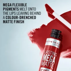 Hot Rimmel London Lasting Mega Matte Liquid Lipstick 500Fire Starter 500 Fire Starter