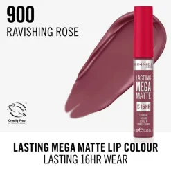 Rimmel London Lasting Mega Matte Liquid Lipstick 900 Ravishing Rose