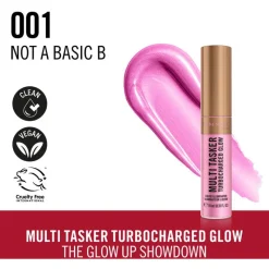 Sale Rimmel London Multitasker Turbocharged Glow Liquid Illuminator Blush - Roze - 001 Not a Basic B
