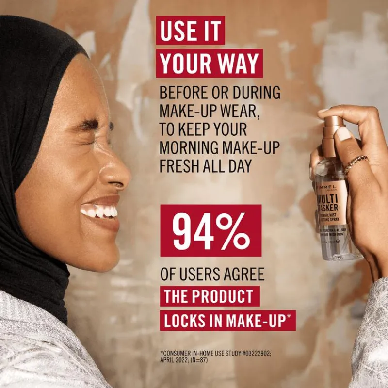 Hot Rimmel London Multi-Tasker Primer, Mist & Setting Spray 100 ML