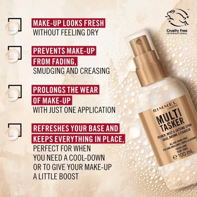 Hot Rimmel London Multi-Tasker Primer, Mist & Setting Spray 100 ML