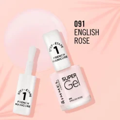 New Rimmel London Super Gel French Manicure 091 English Rose