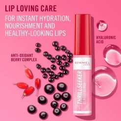 New Rimmel London Thrill Seeker Glassy Gloss Lipgloss 10 ML 500 Pine To The Apple