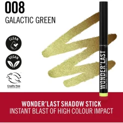 Hot Rimmel London Wonder'last Oogschaduw Stick 1.64 G 008 Galactic Green