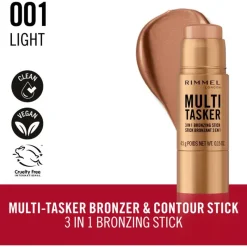 Hot Rimmel London Rimmel Multi-Tasker Bronzer & Contour Stick 001 Light