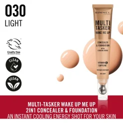 Best Rimmel London Rimmel Multi-Tasker Wake Me Up Concealer en Foundation 030 Light
