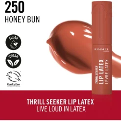New Rimmel London Rimmel Thrill Seeker Lip Latex 250 Honey Bun