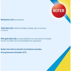 Roter Paracetamol smelttablet 250 mg Junior 20 tabletten