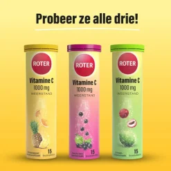 Hot Roter Vitamine C1000 mg Sinaasappel-Ananas bruistabletten 15 stuks