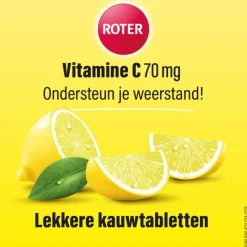 New Roter Vitamine C 70 mg citroen 800 kauwtabletten