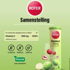 Outlet Roter Vitamine C 1000mg Bruistabletten Lime/Lychee15 stuks
