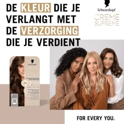 Outlet Schwarzkopf Creme Supreme Haarkleuring 6-0 Natuurlijk Lichtbruin