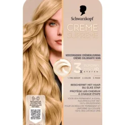 Hot Schwarzkopf Creme Supreme Haarkleuring 9-0 Natuurlijk Lichtblond