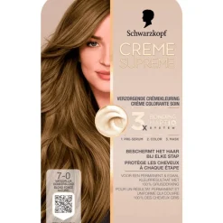 Sale Schwarzkopf Creme Supreme Haarkleuring 7-0 Natuurlijk Donkerblond