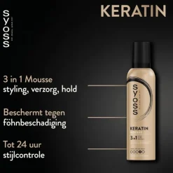 Outlet Syoss Keratin Haarmousse 250 ML