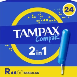 Hot Tampax Compak Regular Tampons Met Inbrenghuls 24 Stuks