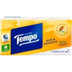 Best Tempo Plus Sensitive Skin 4-Laags Zakdoekjes 8 pakjes