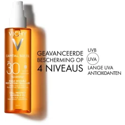 Sale Vichy Capital Soleil Cell Protect Onzichtbare Zonnebrand Olie SPF30 200 ML