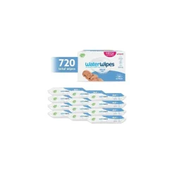 Best Waterwipes Billendoekjes Plasticvrij Gevoelige Huid Voordeeldoos 12x60 stuks