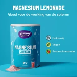 Online Yummygums Yummygum Magnesium Lemonade Suikervrij 240 GR