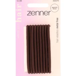 Online Zenner Haarelastiek MF Bruin 9 stuks